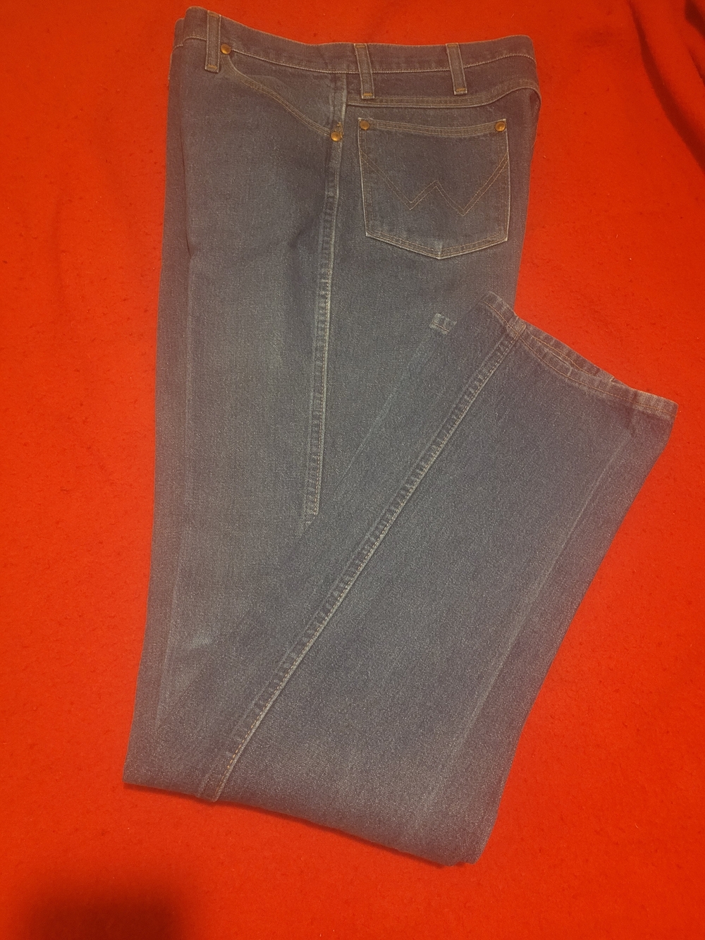 Men's Wrangler 936den Blue Denim Jeans - Classic Straight Fit 34x36 #1
